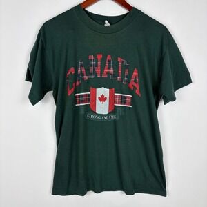 Quality Goods Canada Graphic T-Shirt Vintage Plaid Flag